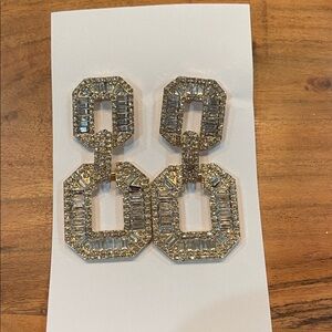 Elegant Gold and Silver Geometric Earrings